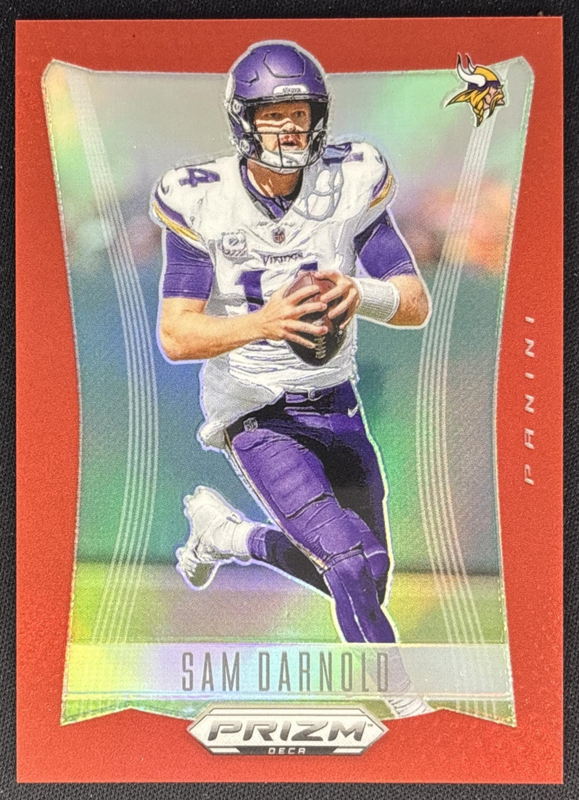 Sam Darnold 2024 Panini Prizm Deca Red /199 Vikings Sports Trading Cards
