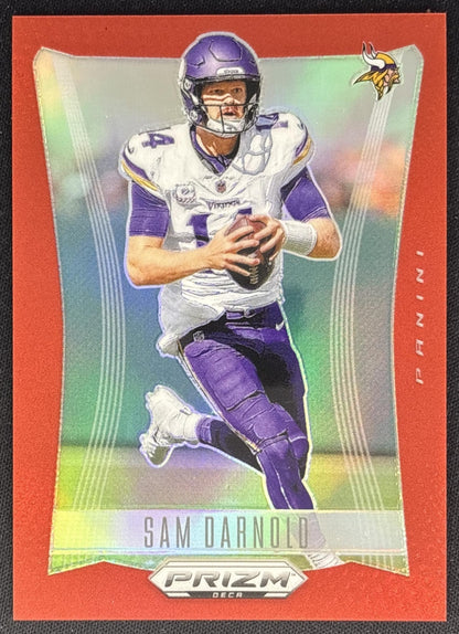 Sam Darnold 2024 Panini Prizm Deca Red /199 Vikings Sports Trading Cards