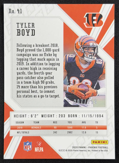 Tyler Boyd 2020 Panini Phoenix Red /299 Bengals