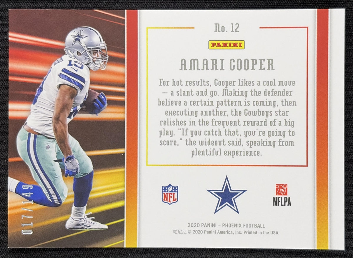 Amari Cooper 2020 Panini Phoenix Hot Routes Purple /149 Cowboys
