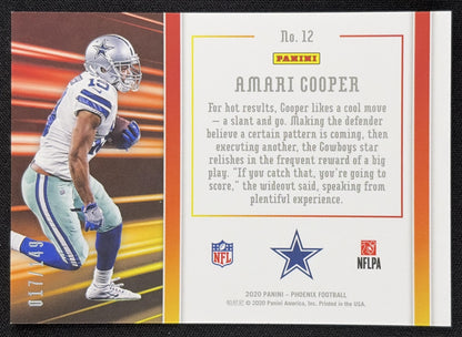 Amari Cooper 2020 Panini Phoenix Hot Routes Purple /149 Cowboys