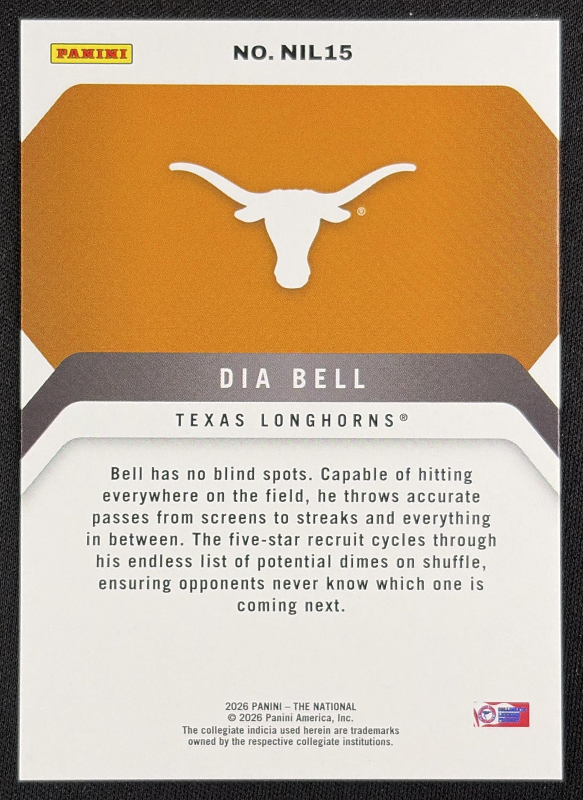 Dia Bell 2026 Panini NSCC Silver Pack