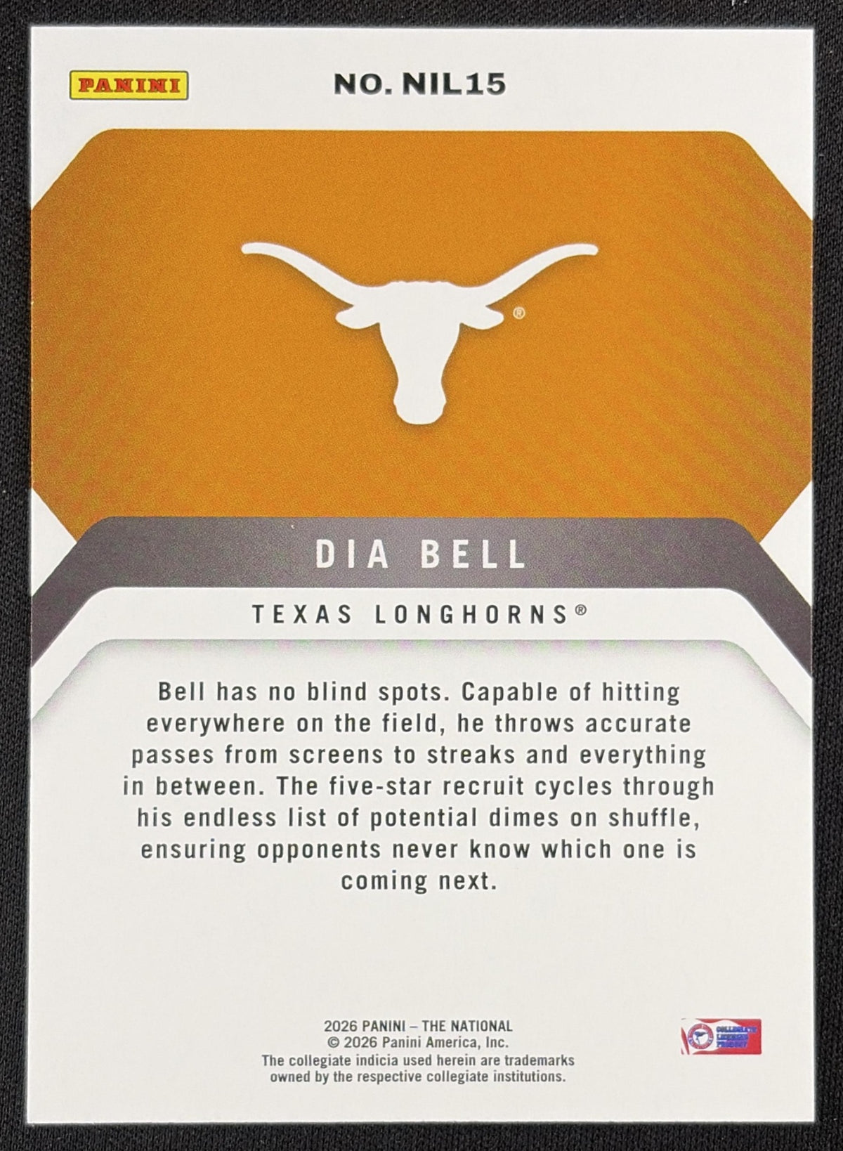 Dia Bell 2026 Panini NSCC Silver Pack /399