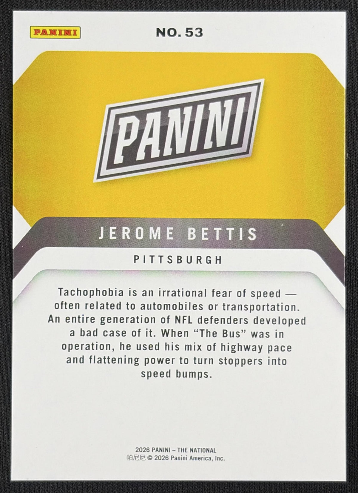 Jerome Bettis 2026 Panini NSCC Silver Pack Foil