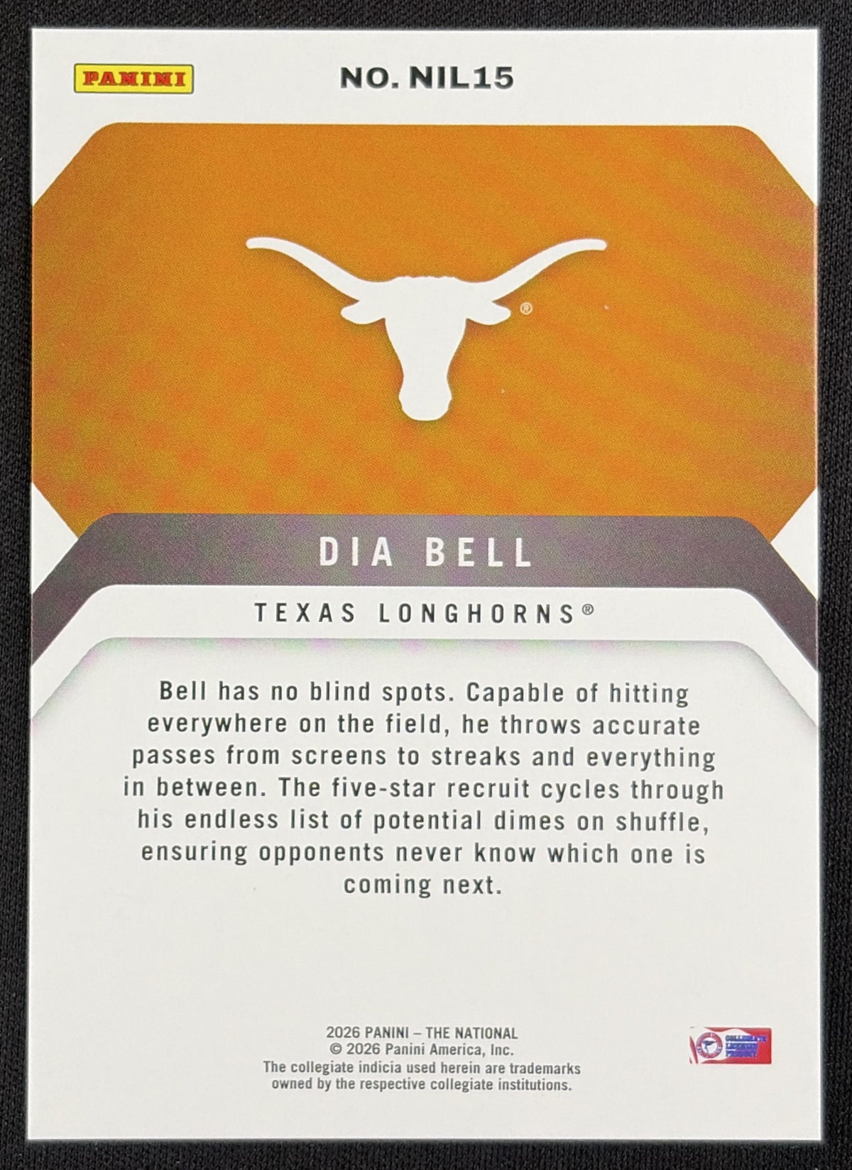 Dia Bell 2026 Panini NSCC Silver Pack Foil