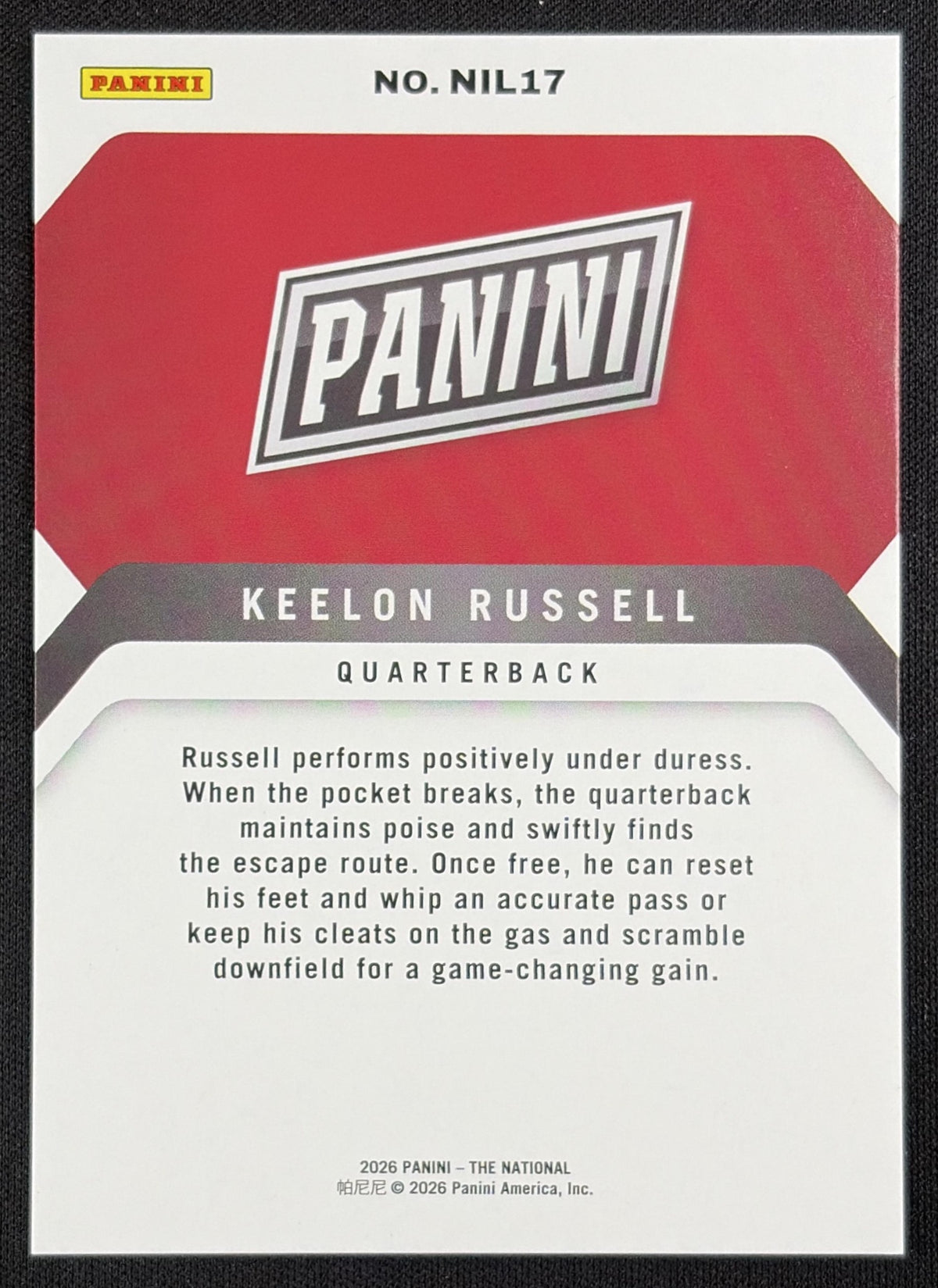 Keelon Russell 2026 Panini NSCC Silver Pack