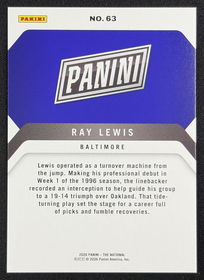 Ray Lewis 2026 Panini NSCC Silver Pack Foil