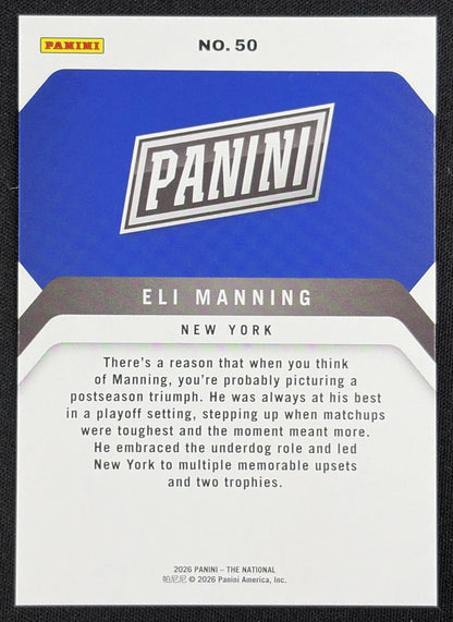 Eli Manning 2026 Panini NSCC Silver Pack