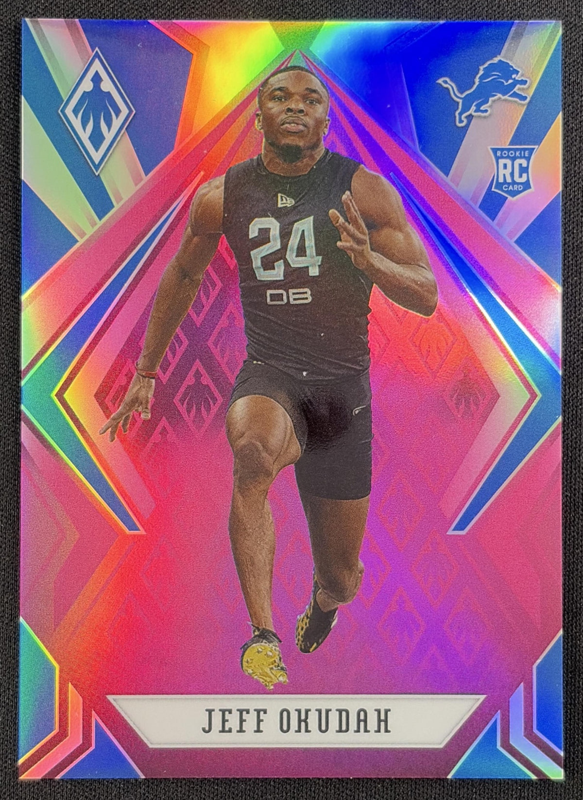Jeff Okudah 2020 Panini Phoenix Pink /199 Lions