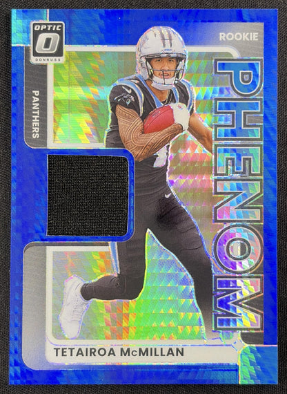 Tetairoa McMillan 2025 Panini Donruss Optic Rookie Phenoms Blue Hyper Prizm Panthers